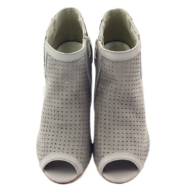 M.Daszyński Botas caladas con inserto de cuero Daszyński gris 4 M.Daszyński Botas caladas con inserto de cuero Daszyński gris 4