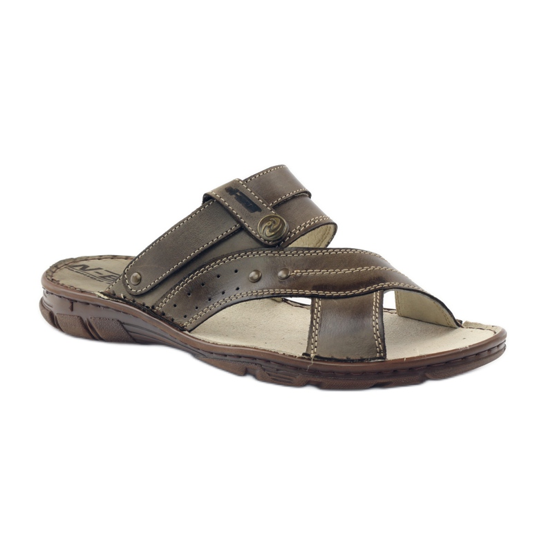 Naszbut 056 sandalias de hombre chanclas marrón 1