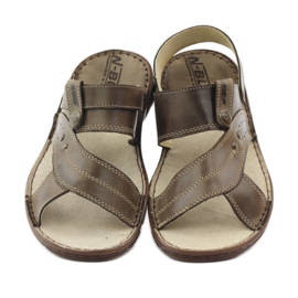 Naszbut 056 sandalias de hombre chanclas marrón 4