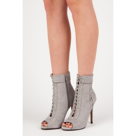 Seastar Botas atadas con puntera abierta gris 2
