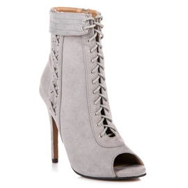 Seastar Botas atadas con puntera abierta gris 4