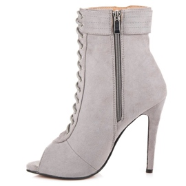 Seastar Botas atadas con puntera abierta gris 5