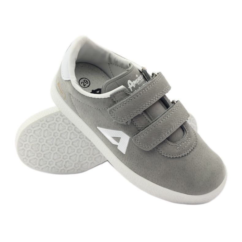 American Club Deportivo deportivo inserto piel americana 2952 gris blanco 3