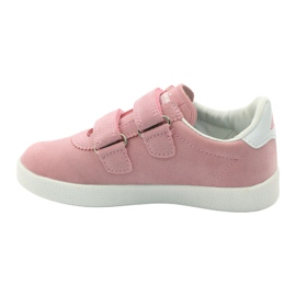 American Club Zapatillas deportivas con plantilla de piel americana rosa blanco 2