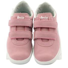 American Club Zapatillas deportivas con plantilla de piel americana rosa blanco 4