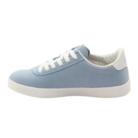 American Club Zapatillas deportivas con plantilla de piel americana azul blanco 2