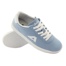 American Club Zapatillas deportivas con plantilla de piel americana azul blanco 3