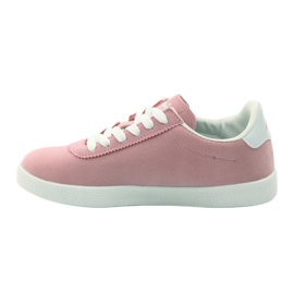 American Club Zapatillas deportivas con plantilla de piel americana blanco rosa 2