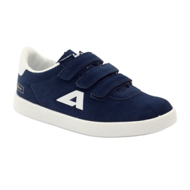 American Club Incrustación de cuero americano deportivo azul marino blanco 1
