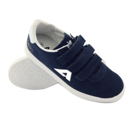 American Club Incrustación de cuero americano deportivo azul marino blanco 3