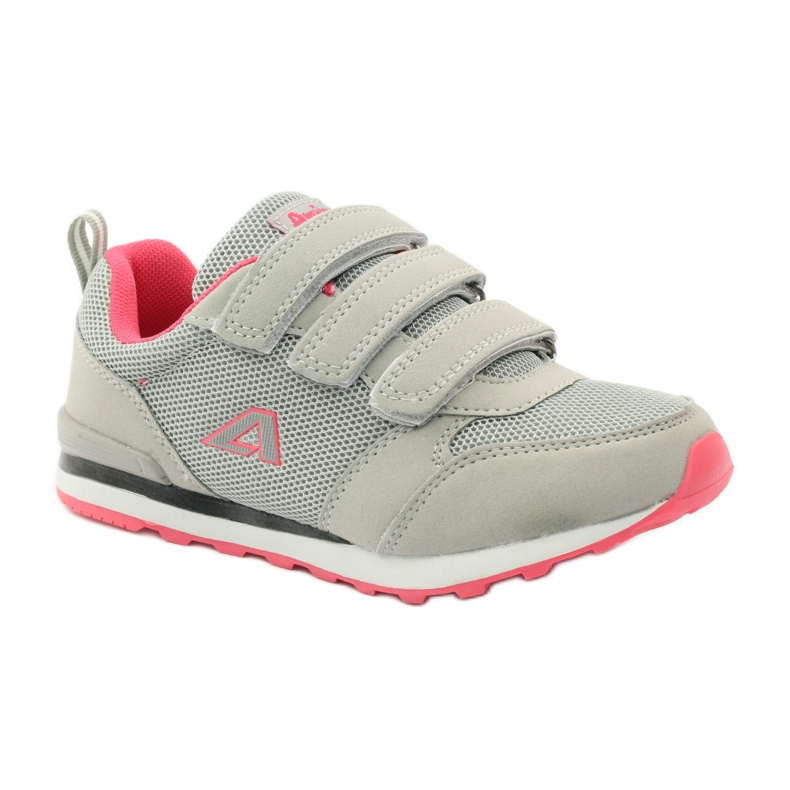American Club Zapatos deportivos American 9 con inserto de cuero. rosado gris 1