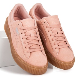 Puma suede plataforma joya jr rosado 3