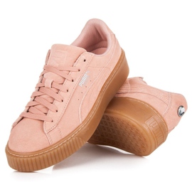 Puma suede plataforma joya jr rosado 2