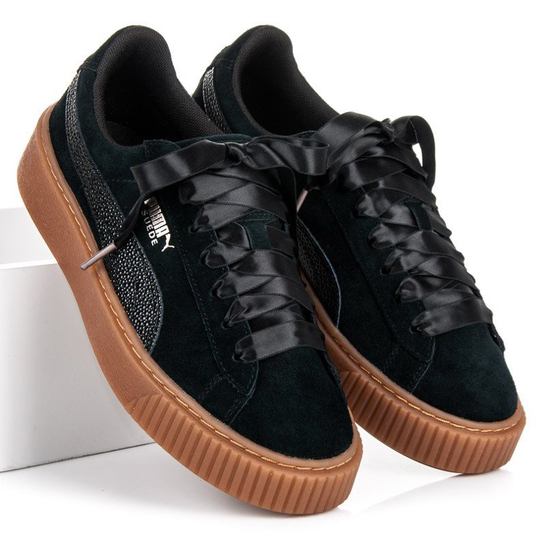 Puma Suede Plataforma Burbuja WN`S negro 1