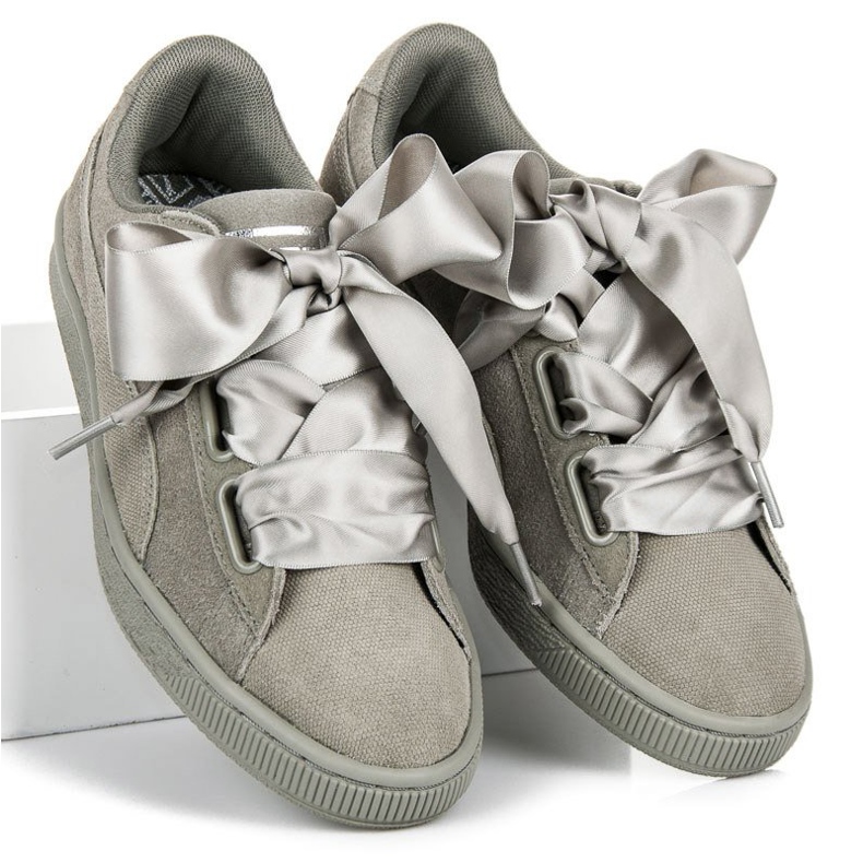 Puma Suede Heart Pebble WN`S gris 1 Puma Suede Heart Pebble WN`S gris 1