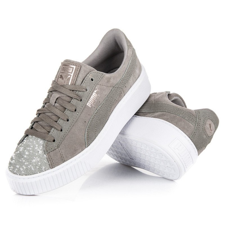 Puma Suede Plataforma Peblle WN`S gris 2
