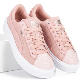 Puma Suede Plataforma Pebble WN`S rosa 1