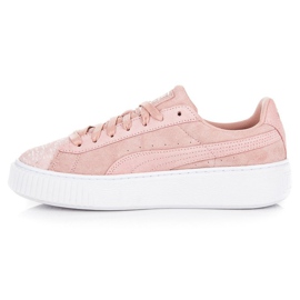 Puma Suede Plataforma Pebble WN`S rosado 3