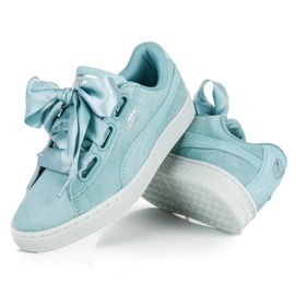 Puma Suede Heart Pebble WN`S azul 2 Puma Suede Heart Pebble WN`S azul 2