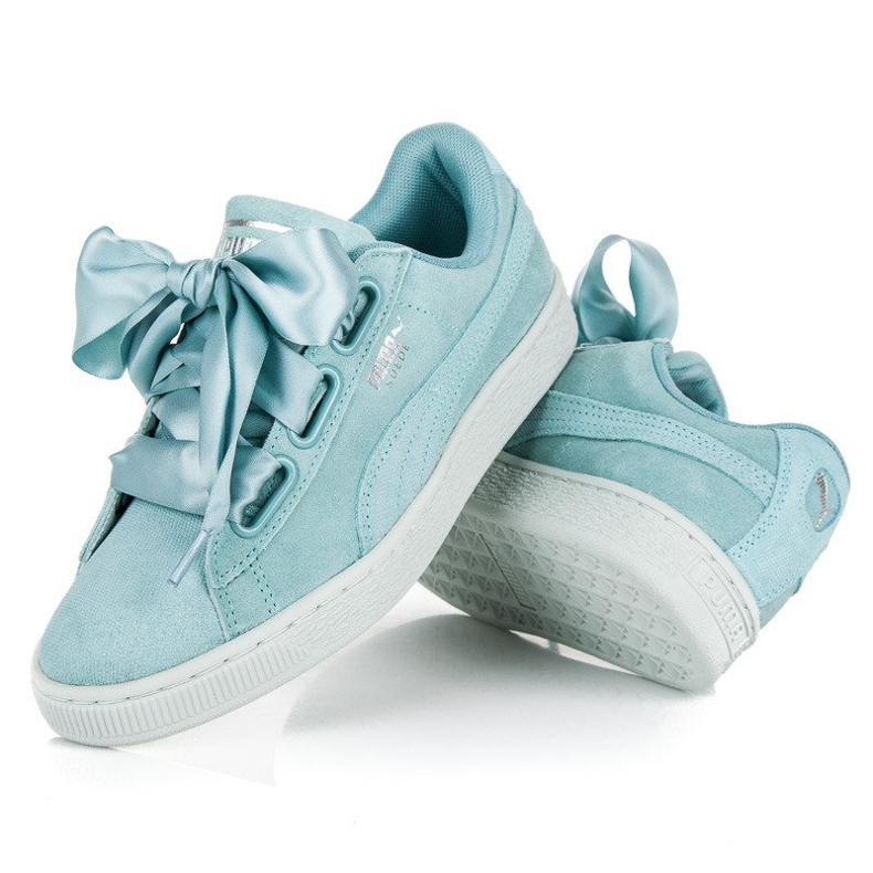 Puma Suede Heart Pebble WN`S azul 2 Puma Suede Heart Pebble WN`S azul 2