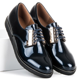 Best Shoes Cómodos zapatos lacados azul 1