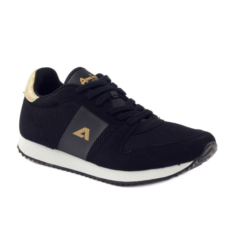 American Club Zapatillas deportivas de mujer American 17022 negro amarillo 1