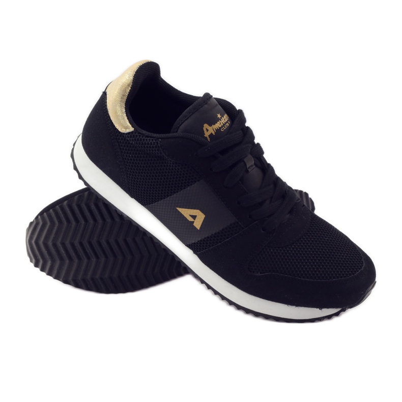 American Club Zapatillas deportivas de mujer American 17022 negro amarillo 3