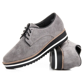 Ch. Creation Botas de ante con cordones gris 6