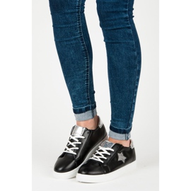 Deportivas atadas con estrella negro 7