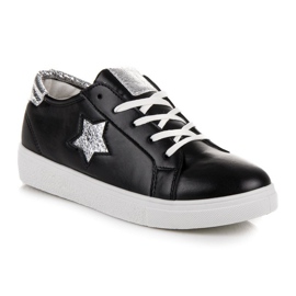 Deportivas atadas con estrella negro 3