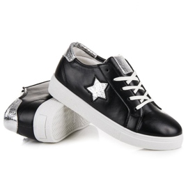 Deportivas atadas con estrella negro 5