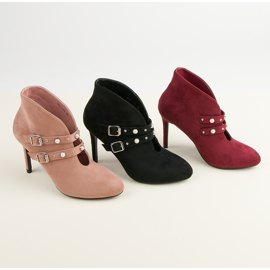 Cm Paris Botines rosas con hebillas 1