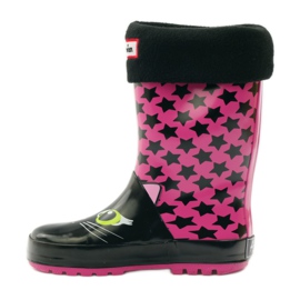 American Club Calcetín galoshes + inserto American kitty rosa negro 2
