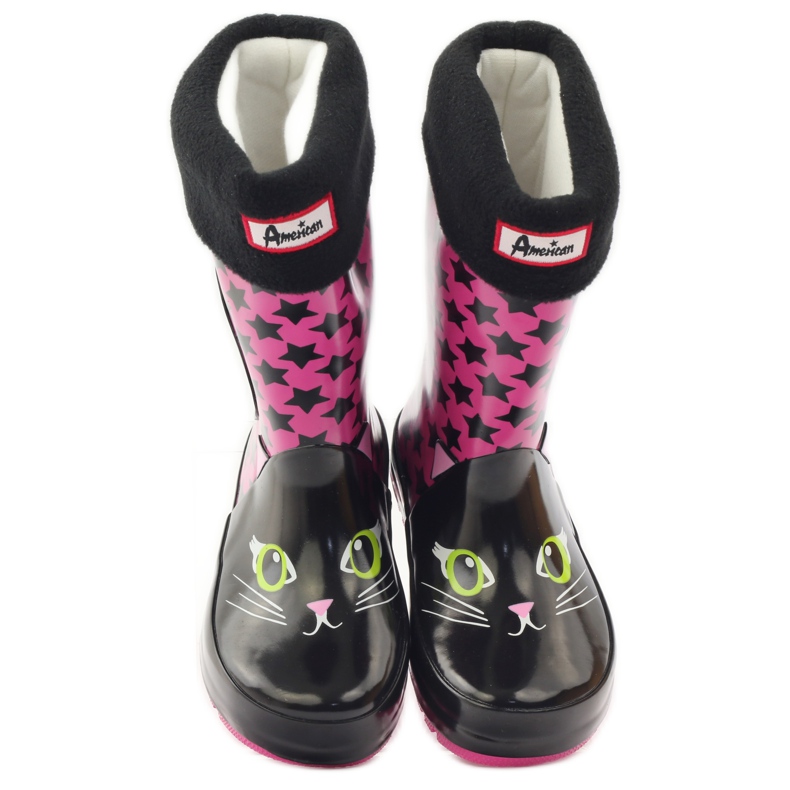 American Club Calcetín galoshes + inserto American kitty rosado negro 4