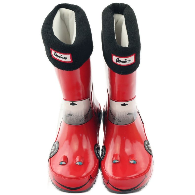 American Club Calcetín galoshes más plantilla RED CAR rojo gris negro 4