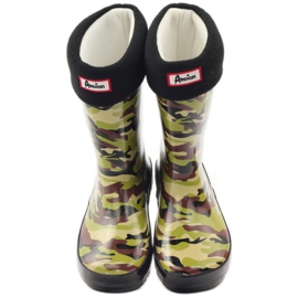 American Club Calcetín galoshes + inserto camo americano verde marrón negro 4