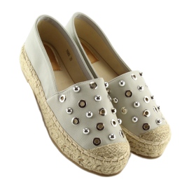 Alpargatas grises para mujer 7680 Gris 3