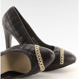 Salón acolchado en un stiletto 200-71 Negro 4