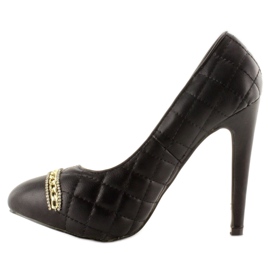Salón acolchado en un stiletto 200-71 Negro 1