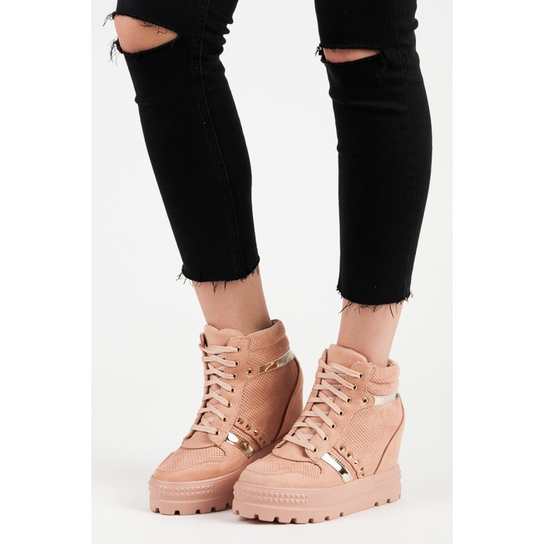 Bestelle Deportivas plataforma rosado 1