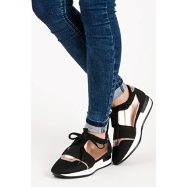 Zapatos deportivos sin cordones negro 2