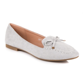 Small Swan Mocasines Ante Lazo gris 2