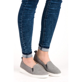 Mocasines vinceza piel gris 1