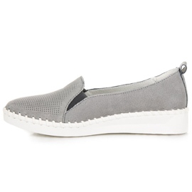 Mocasines vinceza piel gris 6