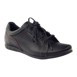 Riko Zapatos deportivos de cuero para hombres 776 negro 1