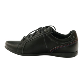 Riko Zapatos deportivos de cuero para hombres 776 negro 2