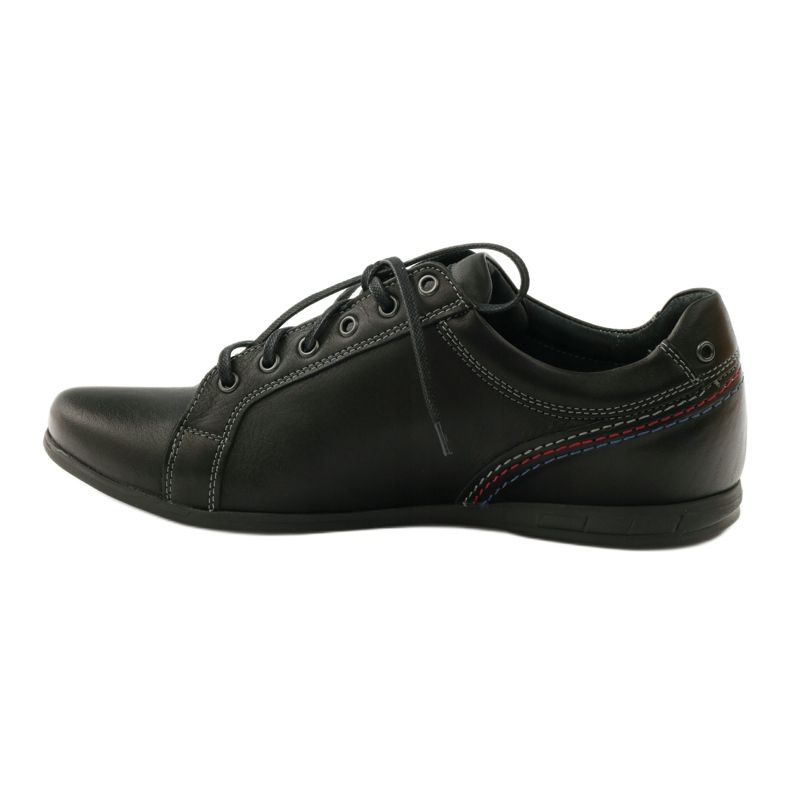 Riko Zapatos deportivos de cuero para hombres 776 negro 2