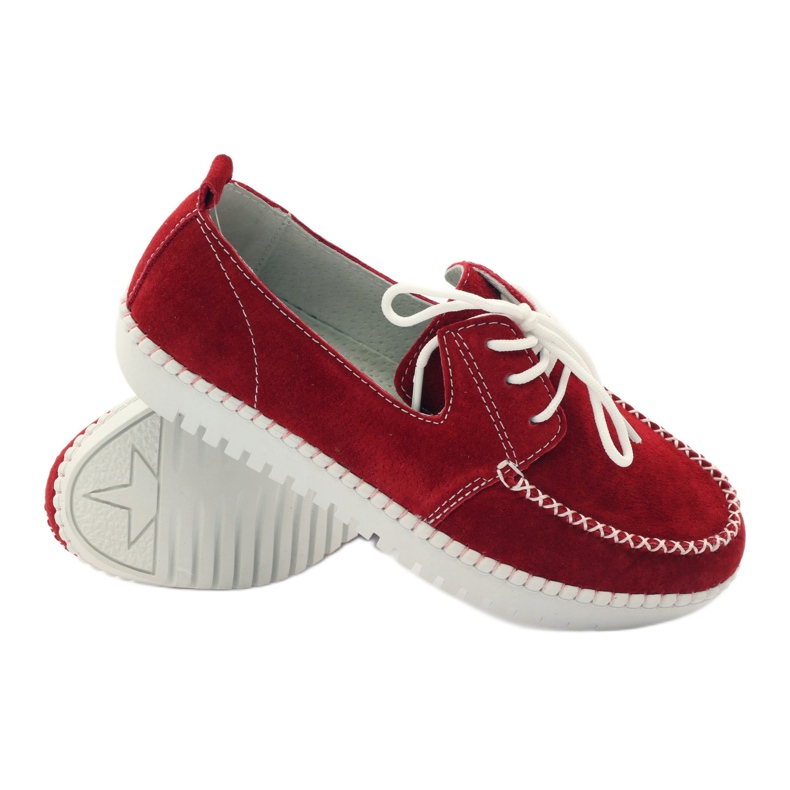 Creepers piel ante Filippo DP020 / 18 RD rojo 3