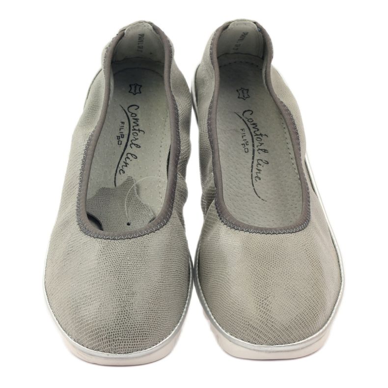 Filippo Zapatos de mujer mocasines de cuero 045 gris 4