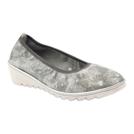 Zapatos de piel para mujer mocasines Filippo 046 gris 1